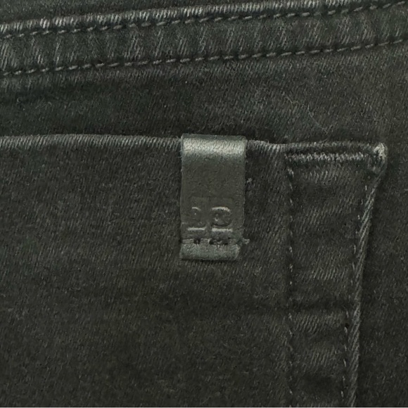 JOE’S JEANS Black Denim 5 Pocket Leather Trim Mini Skirt “Billie” Wash Size 29 - Picture 12 of 16